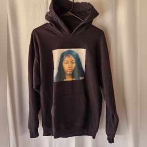 Asian Doll Hooded Sweatshirt Size Large Black Hip Hop Band